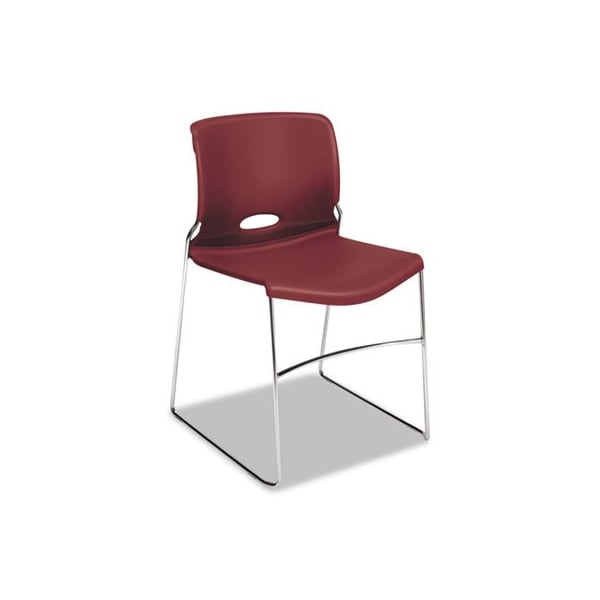 Hon HON, OLSON STACKER HIGH DENSITY CHAIR, MULBERRY SEAT/MULBERRY BACK, CHROME BASE, 4PK 4041MB - main